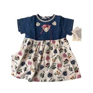 Small Steps Vintage Floral Dress Baby Girl Size 12 months